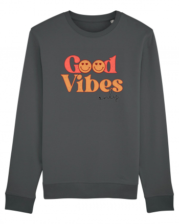 Good Vibes Only Retro Anthracite