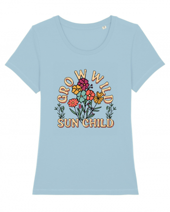 Grow Wild Sun Child Sky Blue