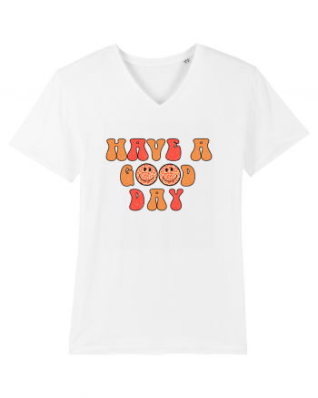 Have a Good Day Happy Face White