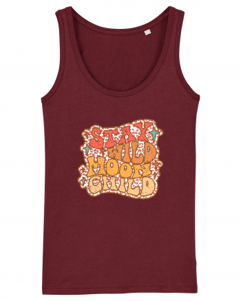 Retro Stay Wild Moon Child Burgundy