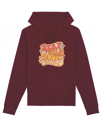 Retro Stay Wild Moon Child Burgundy