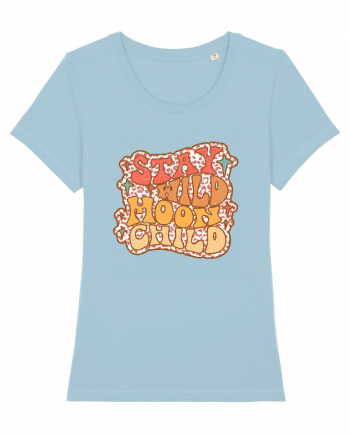 Retro Stay Wild Moon Child Sky Blue