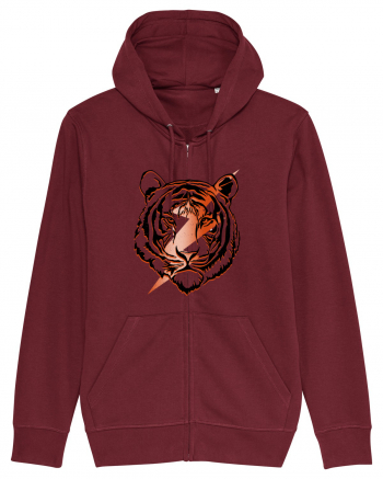 Retro Tiger Burgundy