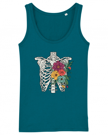 Rib Cage Floral Skeleton Ocean Depth