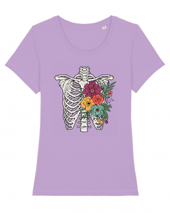 Rib Cage Floral Skeleton Lavender Dawn