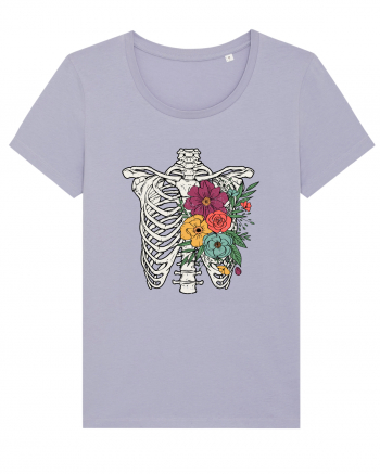 Rib Cage Floral Skeleton Lavender