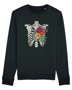 Rib Cage Floral Skeleton Bluză mânecă lungă Unisex Rise