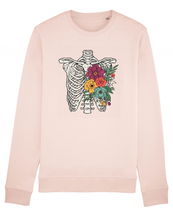 Rib Cage Floral Skeleton Candy Pink