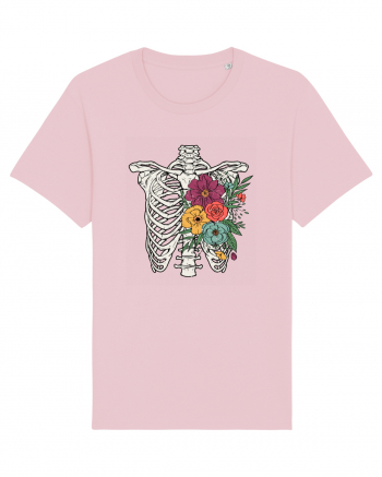 Rib Cage Floral Skeleton Cotton Pink