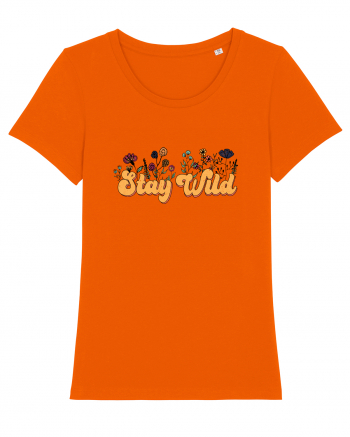 Stay Wild Retro Bright Orange