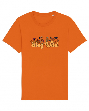 Stay Wild Retro Bright Orange