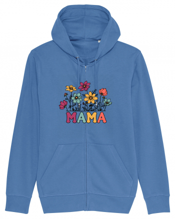 Vintage MAMA Wild Flower Bright Blue