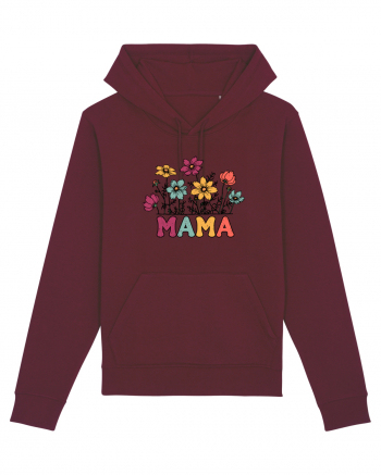 Vintage MAMA Wild Flower Burgundy