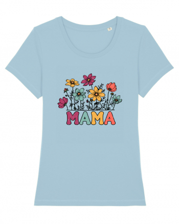 Vintage MAMA Wild Flower Sky Blue