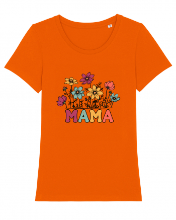 Vintage MAMA Wild Flower Bright Orange