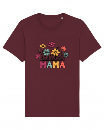 Vintage MAMA Wild Flower Burgundy