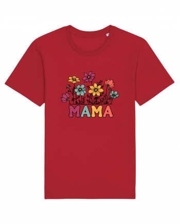 Vintage MAMA Wild Flower Red