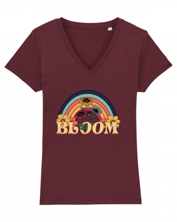 Wildflower Bloom Retro Burgundy