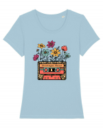 Wildflower Cassette Retro Tricou mânecă scurtă guler larg fitted Damă Expresser