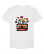 Wildflower Cassette Retro Tricou mânecă scurtă guler larg Bărbat Skater