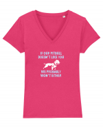 PIT BULL Tricou mânecă scurtă guler V Damă Evoker