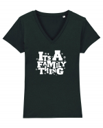 FAMILY Tricou mânecă scurtă guler V Damă Evoker