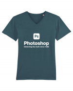 Photoshop Tricou mânecă scurtă guler V Bărbat Presenter