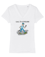 Calc în străchini Tricou mânecă scurtă guler V Damă Evoker