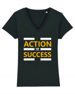 Action Equal Success Tricou mânecă scurtă guler V Damă Evoker