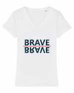 Brave Tricou mânecă scurtă guler V Damă Evoker