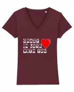 Crazy In Love With You Tricou mânecă scurtă guler V Damă Evoker