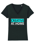 Creative At Home Tricou mânecă scurtă guler V Damă Evoker
