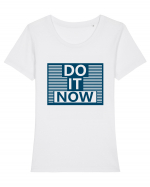 Do It Now Tricou mânecă scurtă guler larg fitted Damă Expresser