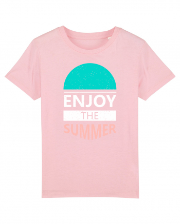 Enjoy The Summer Surf Sunset Cotton Pink