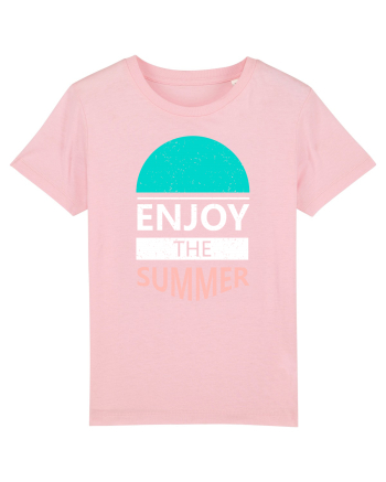 Enjoy The Summer Surf Sunset Cotton Pink