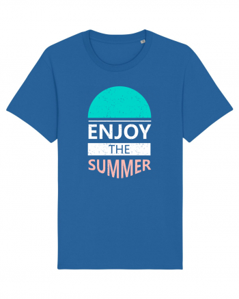 Enjoy The Summer Surf Sunset Royal Blue