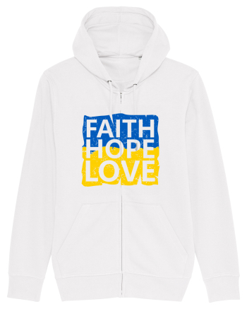 Faith Hope Love Ukraine White