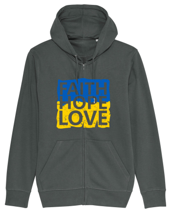 Faith Hope Love Ukraine Anthracite