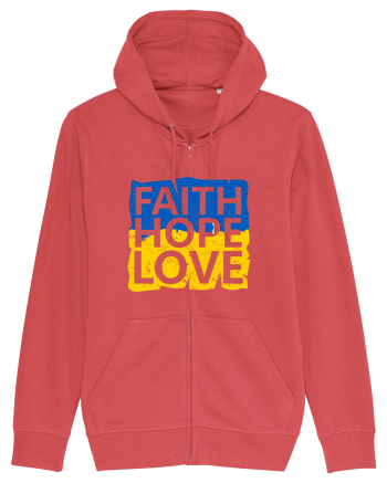 Faith Hope Love Ukraine Carmine Red