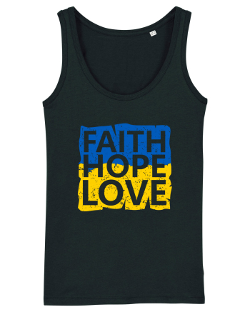 Faith Hope Love Ukraine Black