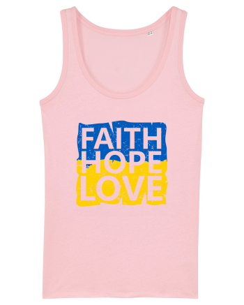 Faith Hope Love Ukraine Cotton Pink