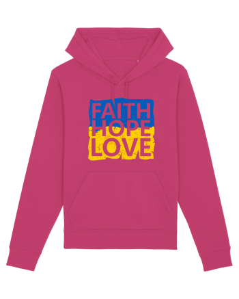 Faith Hope Love Ukraine Raspberry