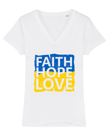 Faith Hope Love Ukraine White