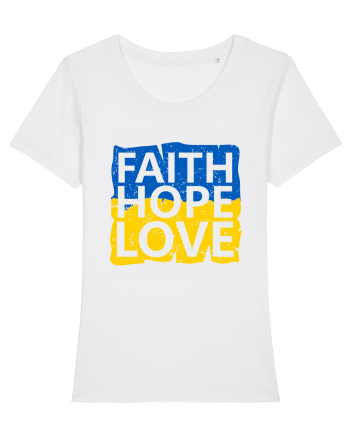 Faith Hope Love Ukraine White