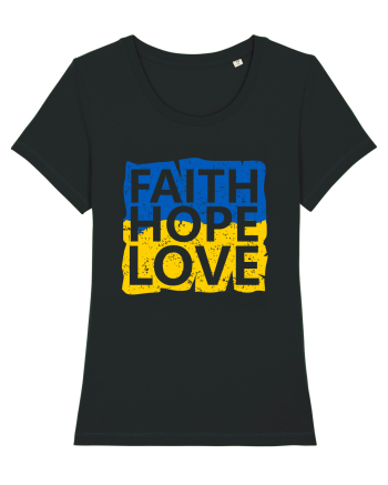 Faith Hope Love Ukraine Black