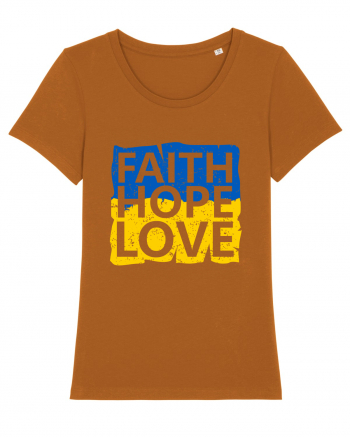 Faith Hope Love Ukraine Roasted Orange