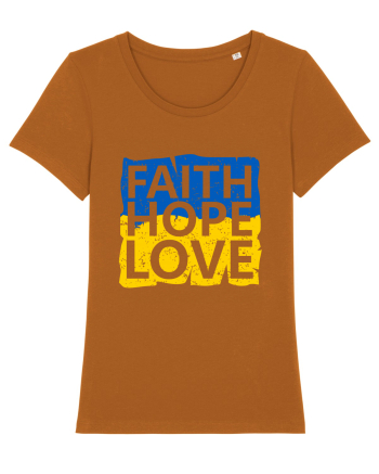 Faith Hope Love Ukraine Roasted Orange