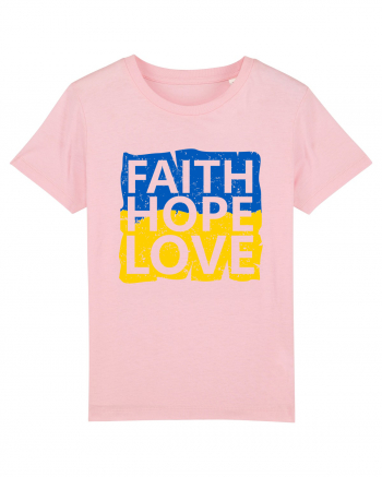 Faith Hope Love Ukraine Cotton Pink