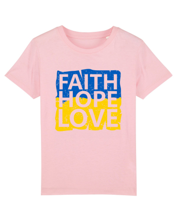 Faith Hope Love Ukraine Cotton Pink
