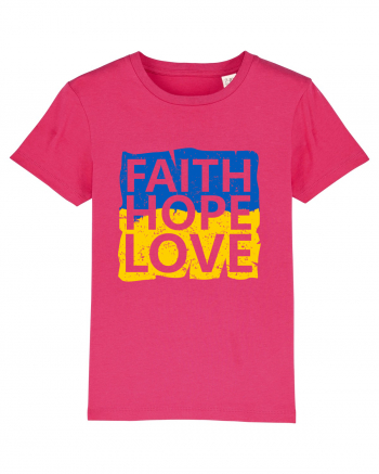 Faith Hope Love Ukraine Raspberry